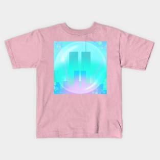 Frutiger Aero Twin Towers Kids T-Shirt